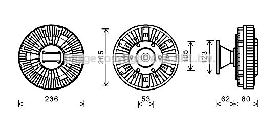 AVA QUALITY COOLING Sajūgs, Radiatora ventilators DFC048